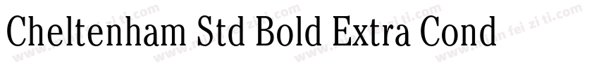 Cheltenham Std Bold Extra Condensed字体转换